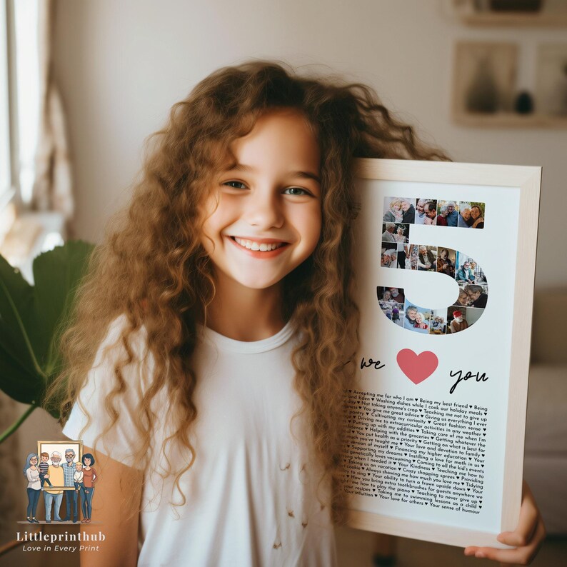 75 Reasons We Love You Photo Collage, Custom Birthday Gift image 13