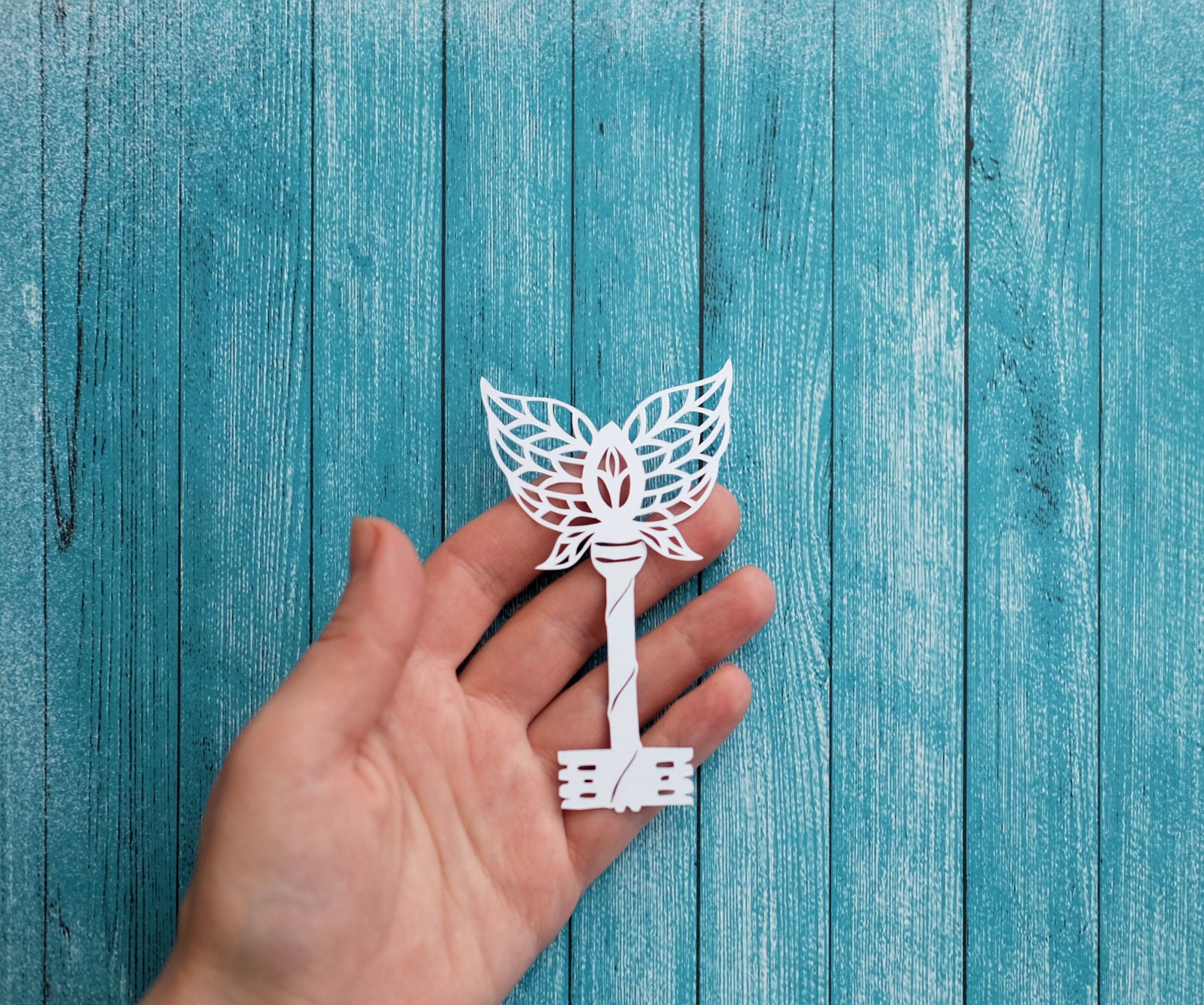 Papercut template DIY Set of 4 keys Keys papercut art SVG Etsy