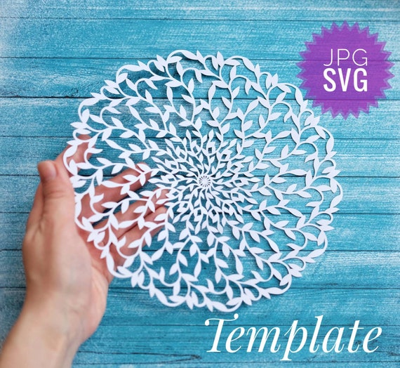 Download Papercut Template Floral Mandala Svg Jpeg Paper Cut Art Diy Etsy
