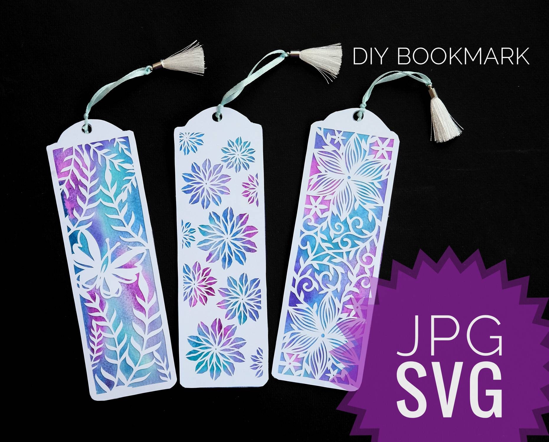 Papercut template Bookmarks set SVG JPEG paper cut art DIY | Etsy