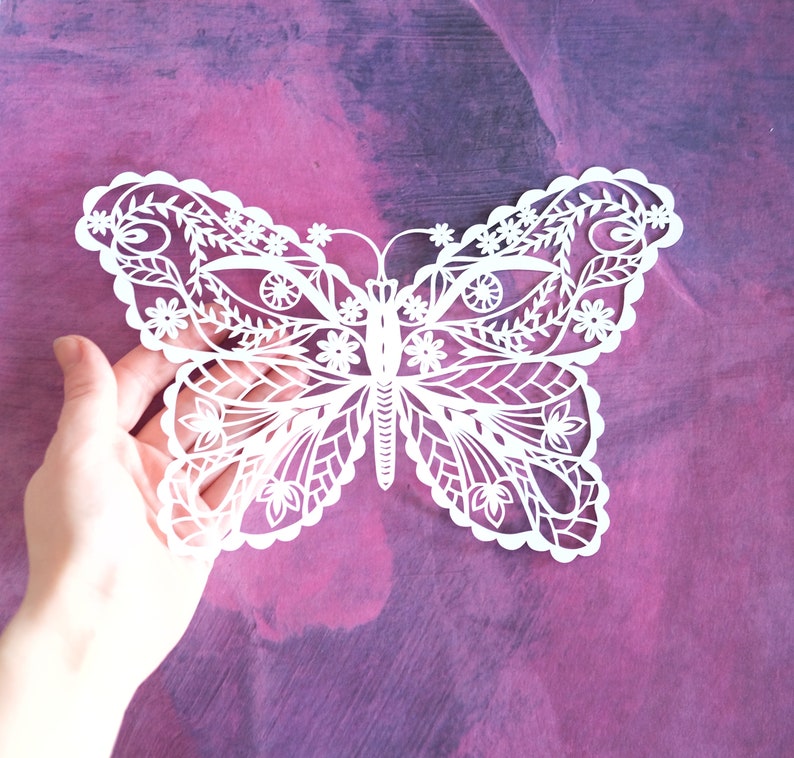 Butterfly papercut art butterfly wall decor paper cut Etsy