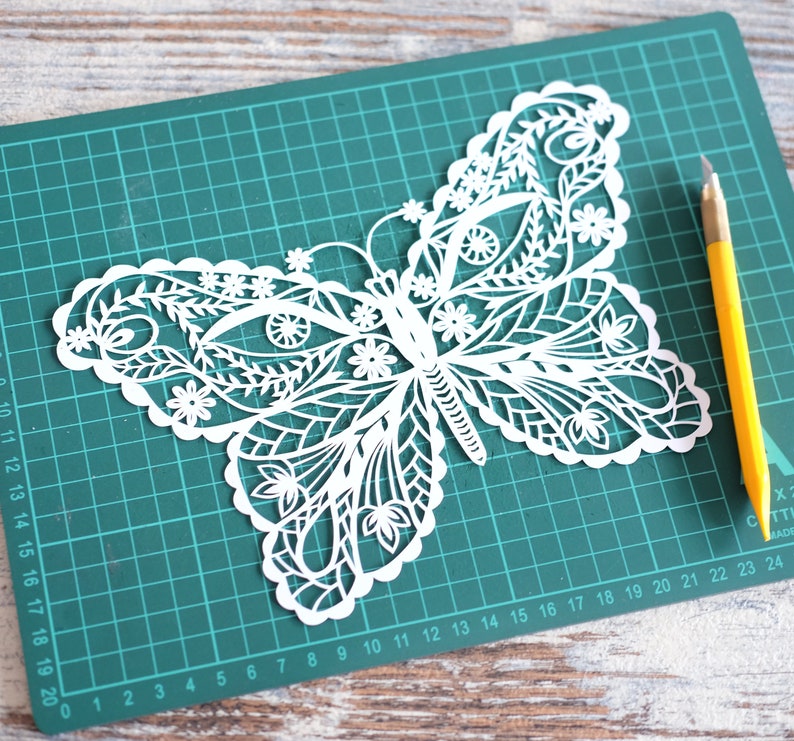 Download Papercut template Butterfly SVG JPEG paper cut art DIY ...