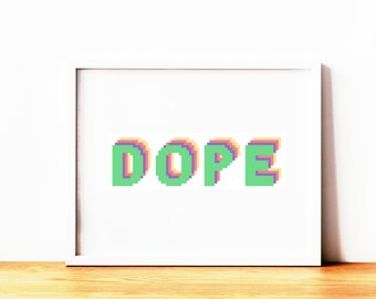 PDF Cross Stitch Pattern | DOPE