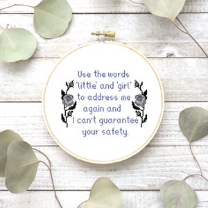PDF Cross Stitch Pattern | Wednesday Addams Inspired