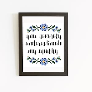 PDF Cross Stitch Pattern | Wednesday Addams Inspired