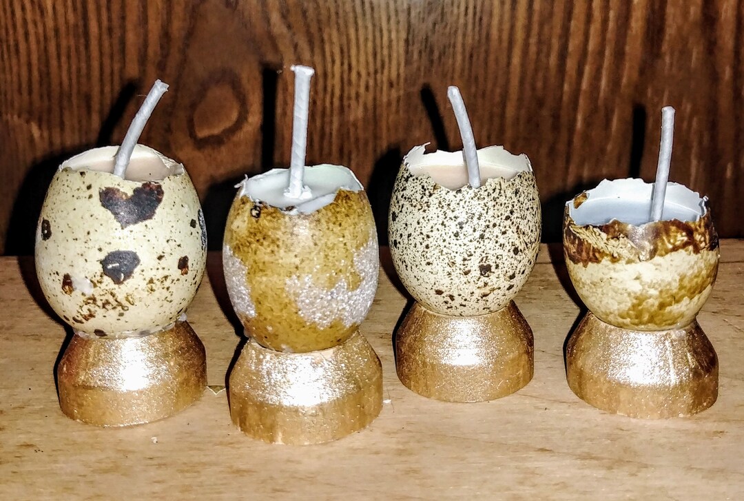 4 Piece Jumbo Quail Egg Candle Set Etsy