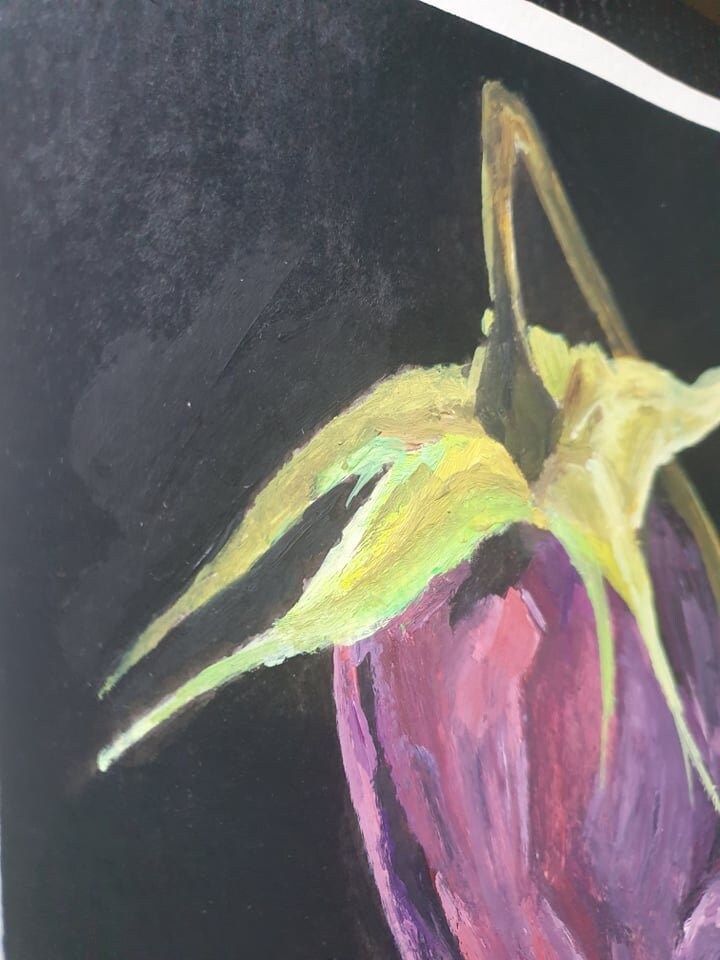 Original Oil Dead Flower Painting Etsy