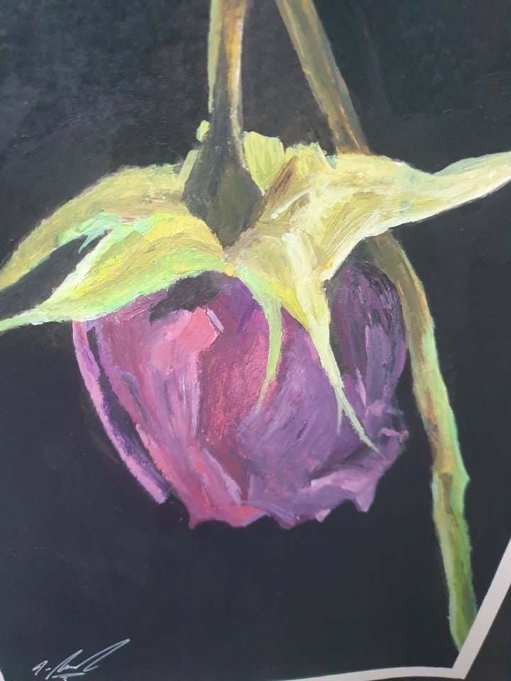 Original Oil Dead Flower Painting Etsy