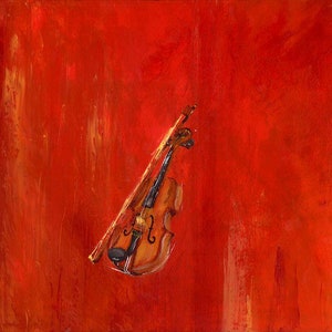 Original Violin Oil Painting