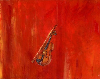 Original violin oljemålning