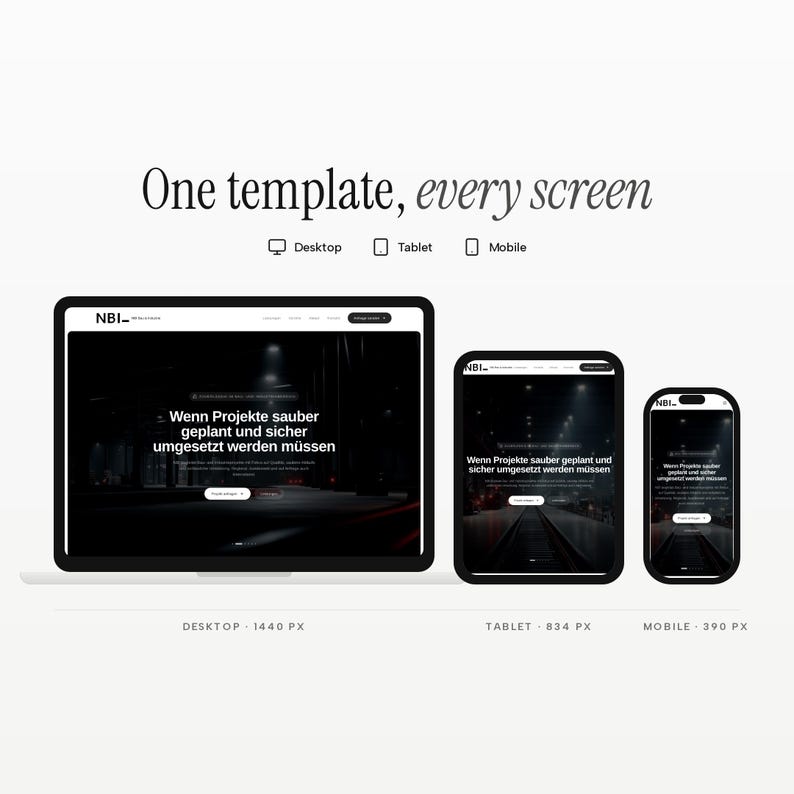 Construction Website Template | React, Tailwind CSS | Industrial Design (Lovable Edit) image 5