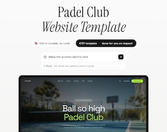 Padel Club Website Template | React Tailwind Code | Sportverein Court Booking