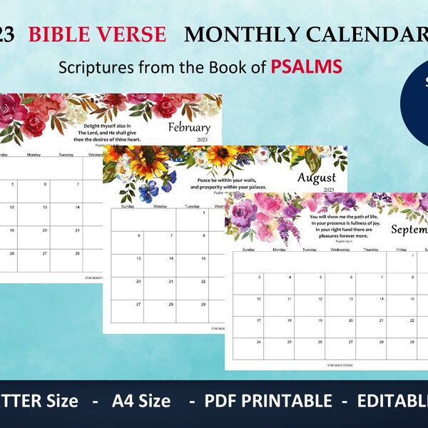 Bible Verse Calendar 2024 - Etsy