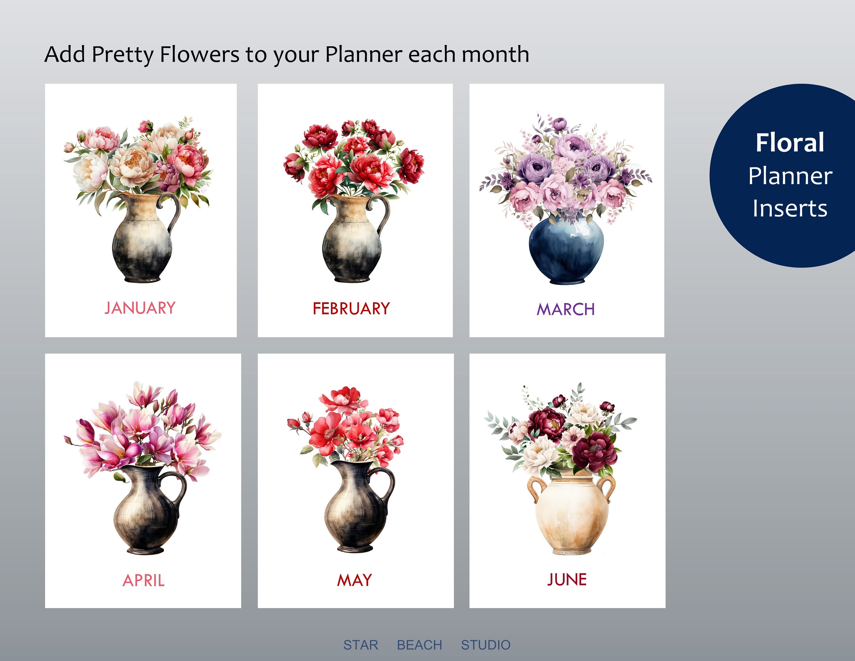 Planner Inserts for Flower Lovers