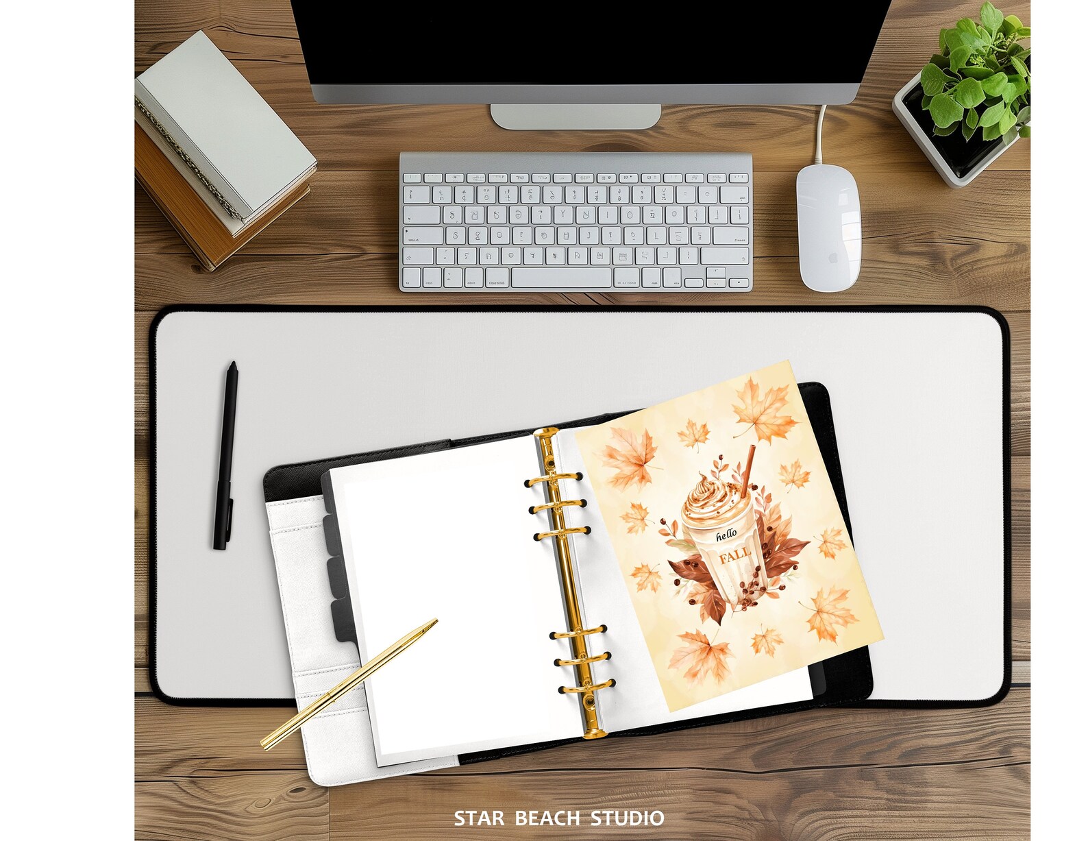 Cofffee Planner Dashboard Printable, Hello Fall Autumn Leaves ...