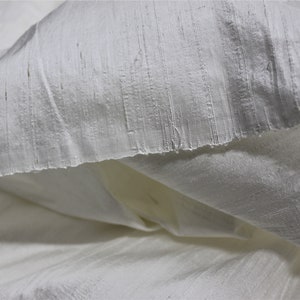 100% Silk Raw Silk Fabric , Made on Handloom ( 100 grams/ meter quality) by the yard.