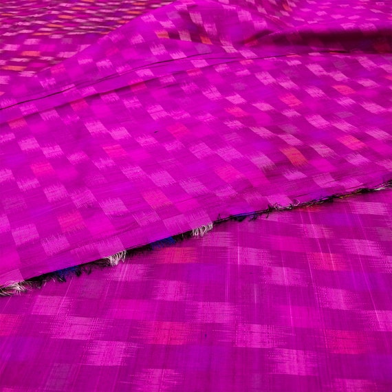 100 Silk Ikat Raw Silk Fabric Ikat Fabric Etsy
