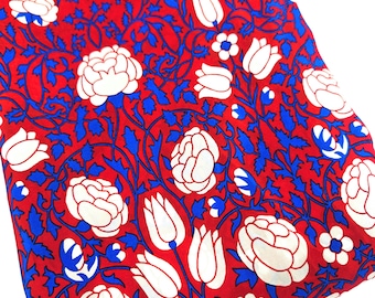 100% Silk Printed Crepe Fabric, Pure Mulberry Silk by the yard, premium and natural silk