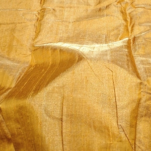 100% Silk Shimmer Raw Silk Fabric, Dupioni Silk Fabric. Golden shimmer fabrics