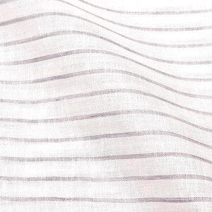 100% Linen Stripes Fabric by the Yard, Pure Linen Fabric by the Yard.