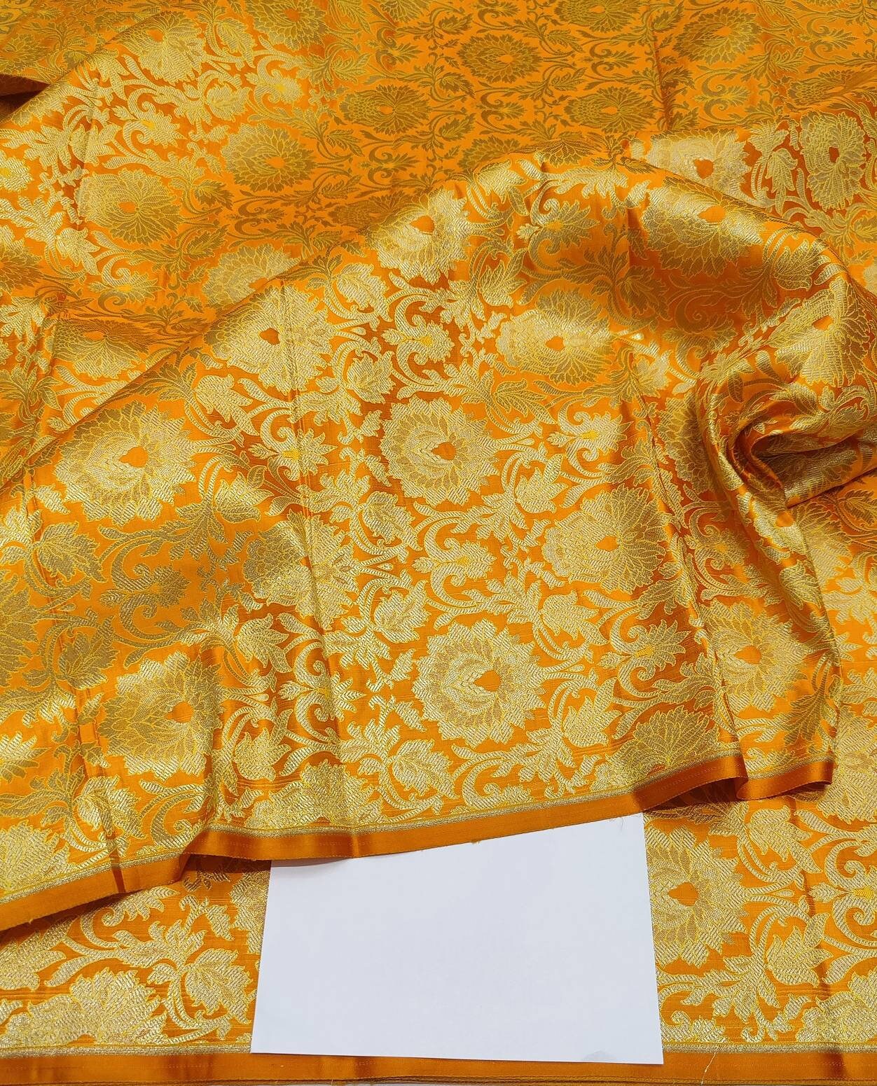 Tejido brocado cortado a medida en tela de satén acabado liso | Etsy