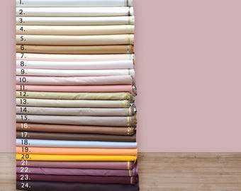 100% Cotton Fabric available in 48 Colors, Premium Giza Cotton Fabrics. 58 Inches Wide. Available in over 48 Colors