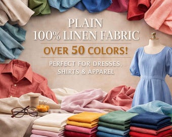 100% Linen Fabric by the Yard, Pure Linen Fabric by the Yard. Not for upholstery
