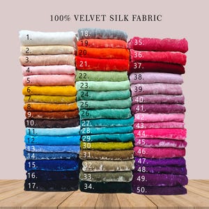 Pure Silk Velvet Fabric by the Yard, Silk Velvet Fabric.