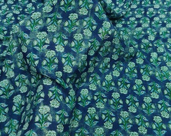 100% Silk Printed Crepe Fabric, Pure Mulberry Silk by the yard, premium and natural silk
