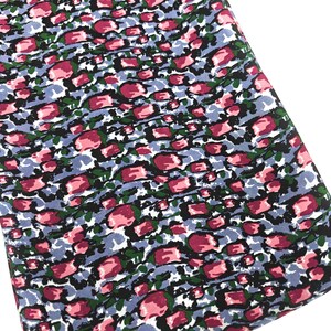 100% Silk Printed Crepe Fabric, Pure Mulberry Silk by the yard, premium and natural silk