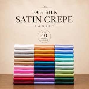 100% Silk Satin Crepe Fabric, Satin Silk fabric, Charmeuse Satin,  19 Momme