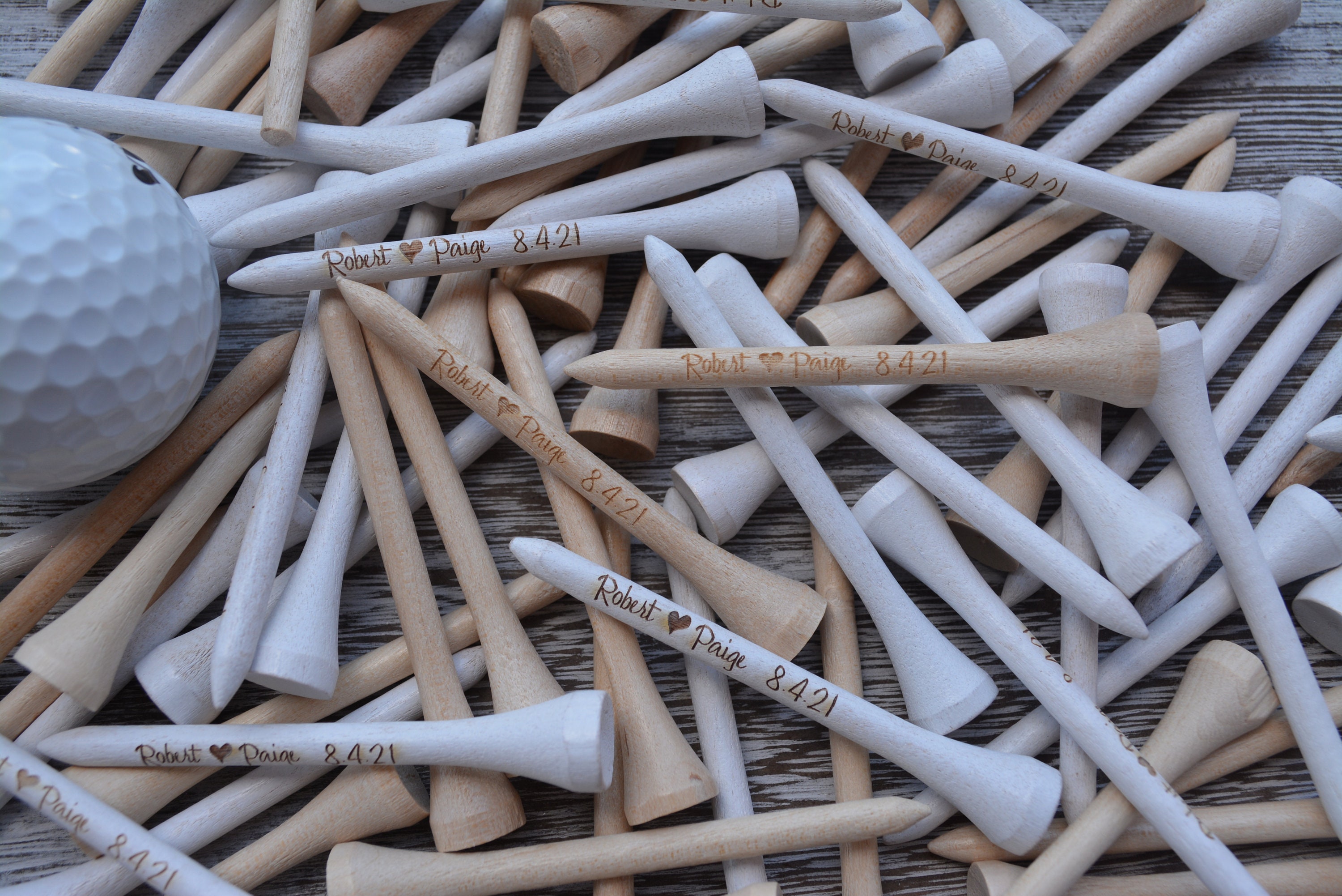 Personalized Laser Engraved Wood Golf Tees Custom Engraved Etsy