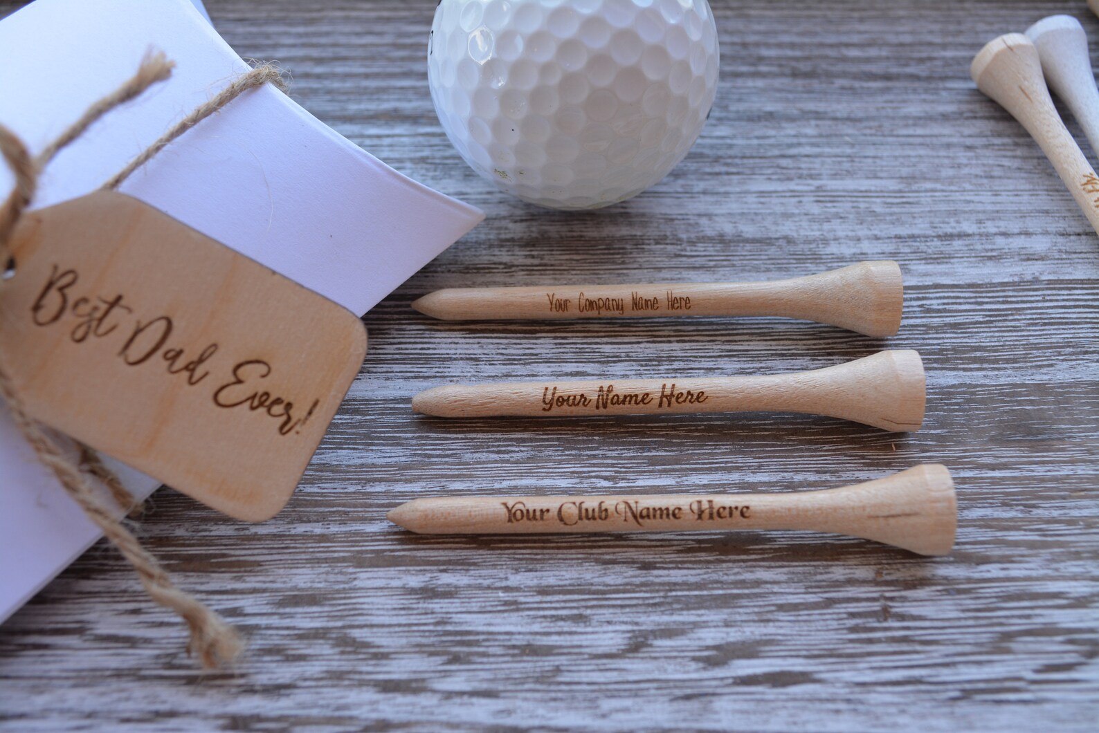 Personalized Laser Engraved Wood Golf Tees Custom Engraved Etsy
