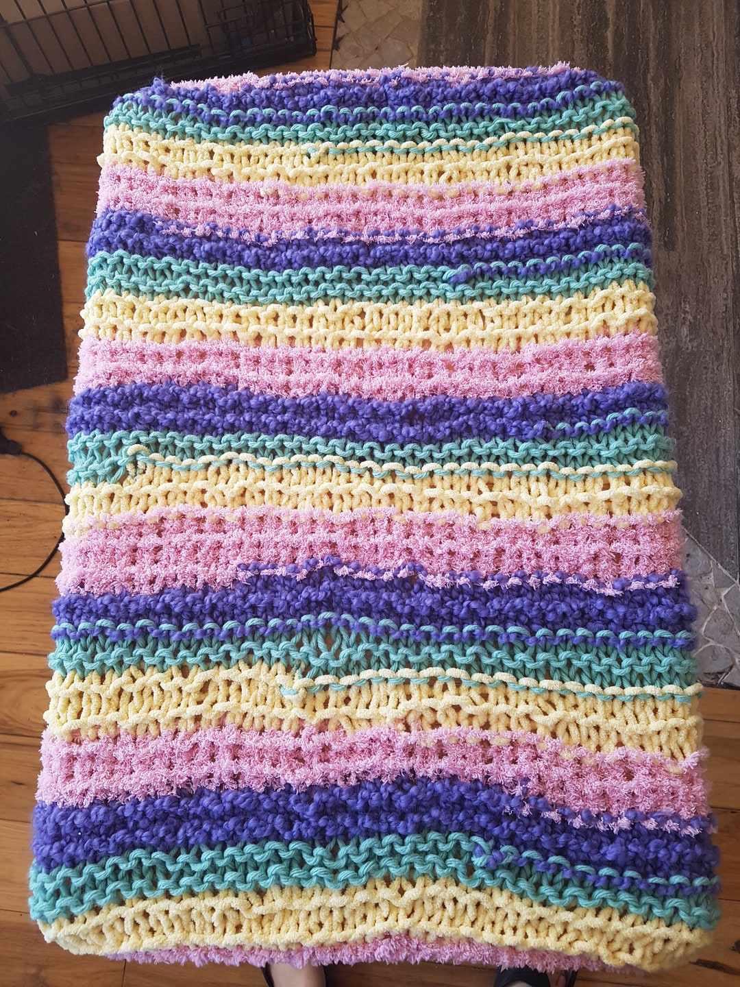 Rainbow Sherbet Baby Blanket Wheelchair Blanket Lap Blanket Etsy Canada