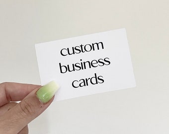 Custom business cards, personalised business card, small business packaging, small business supplies, small business thank you cards