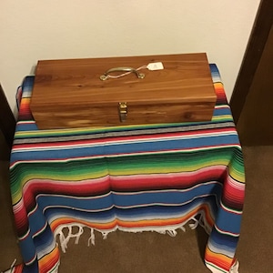 Cedar Box (A) with deep interior and Handle 19&quot; x 7&quot; x 4&quot; (OUTSIDE MEASUREMENTS)