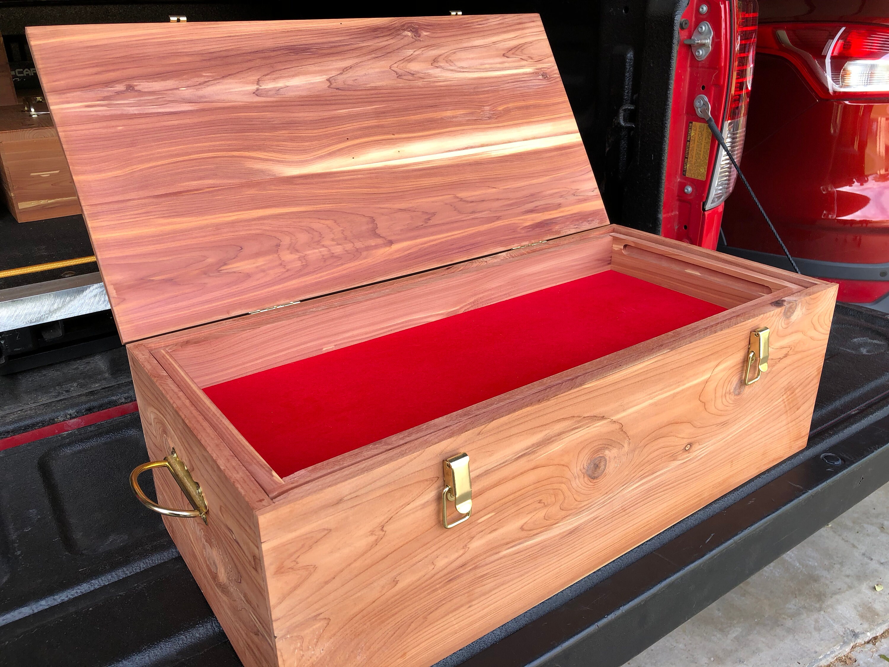 Cedar Box With a Shelf O 27 L X12 1/2 W X 8 Etsy Canada