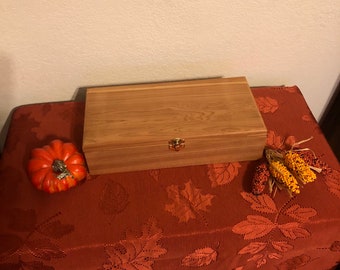 Large Cedar Trinket Box (N) 12" L X 6" W x 3" H (OUTSIDE MEASUREMENTS)  Personalization MUST be approved by seller prior to purchase