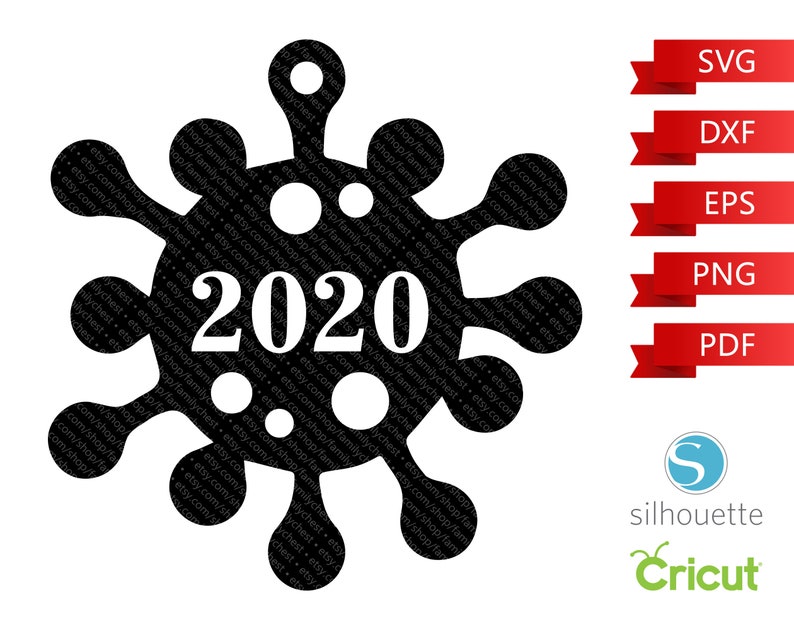 Download Digital Virus 2020 Christmas Ornaments SVG Virus ...