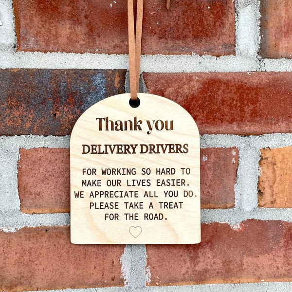 Delivery Driver Snack Sign, Thank You Delivery Drivers Sign, Package Delivery Treat Basket Sign, Postal Worker Appreciation Sign