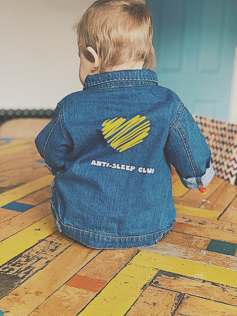 baby white denim jacket