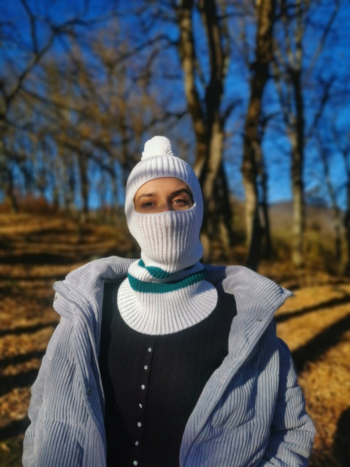 Hat Knitted Balaclava Winter Hat Face Mask Ski Mask Face Cover Etsy