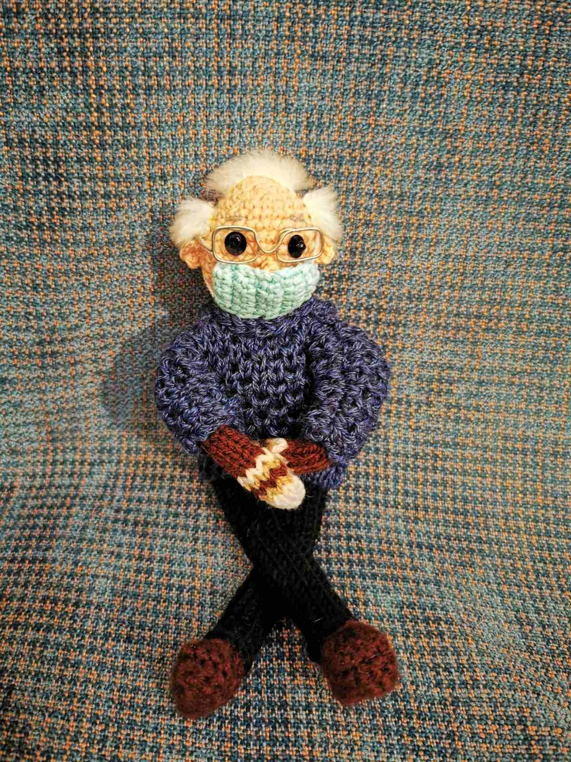Crochet Bernie Sanders Doll Bernie Sanders Meme Bernie | Etsy