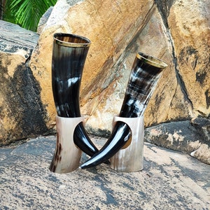 Pack of 2 VIKING DRINKING Horn Mugs CUSTOM Beer Mug Authentic Beer Tankard Mugs Personalized Engraving Ale Mead Wedding Gifts