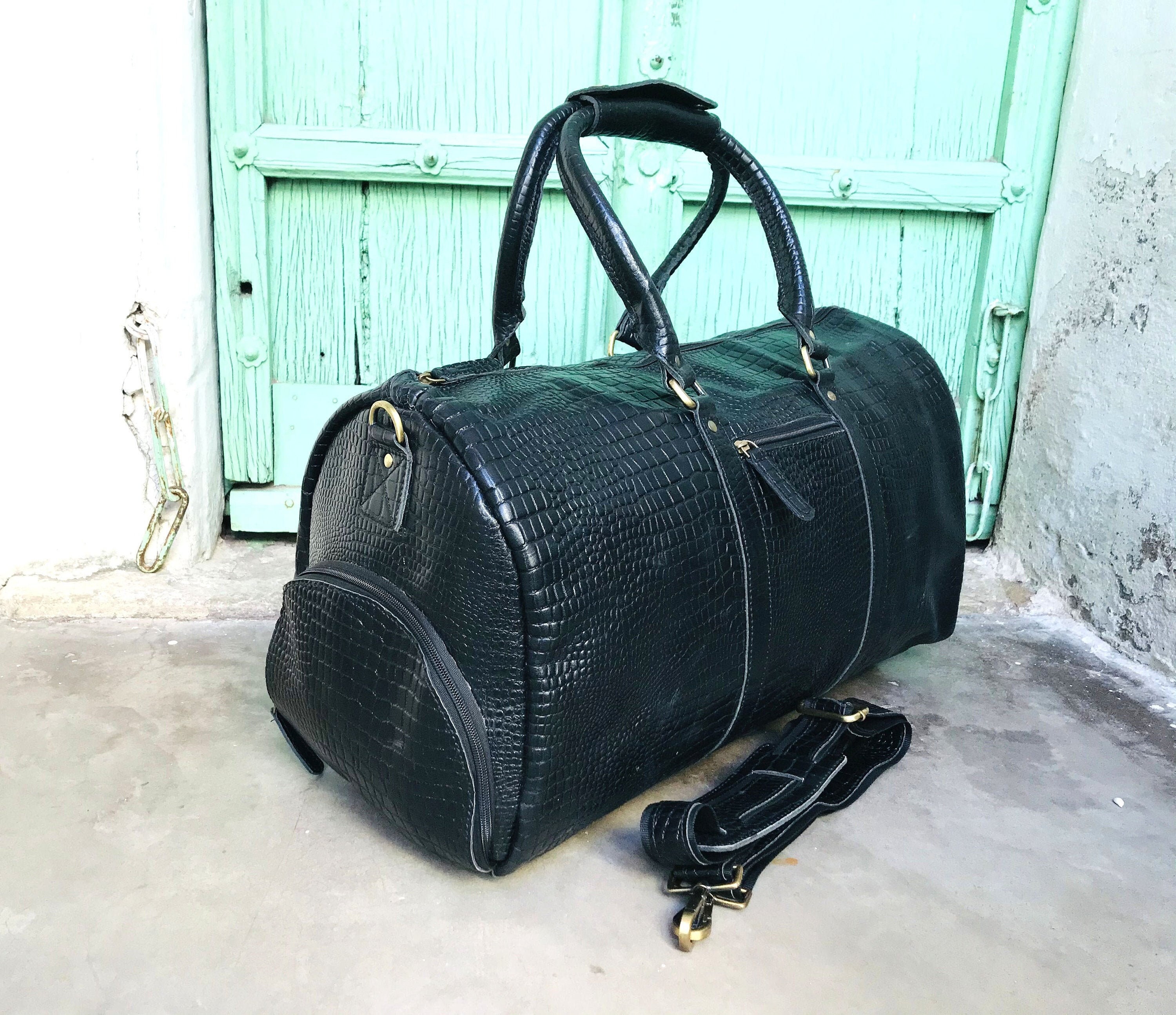 20 in Buffalo Leather Duffle Bag Travel Luggage Handbag Aircabin