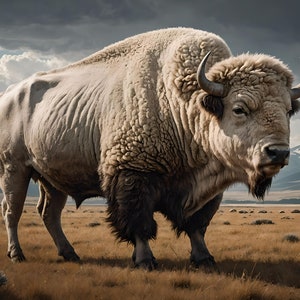 Ghost of the Plains: Montana's Wild White Bison, Western Home Decor
