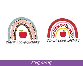 Download Teach Love Inspire Svg Etsy