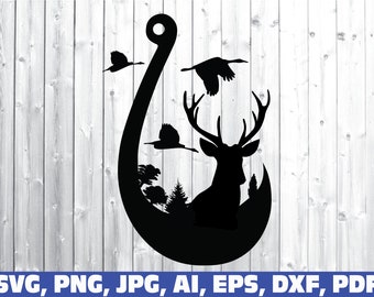 Download Deer Duck Fish Etsy