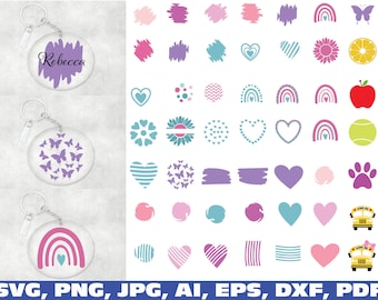 Free Acrylic Keychain Background Svg Free
