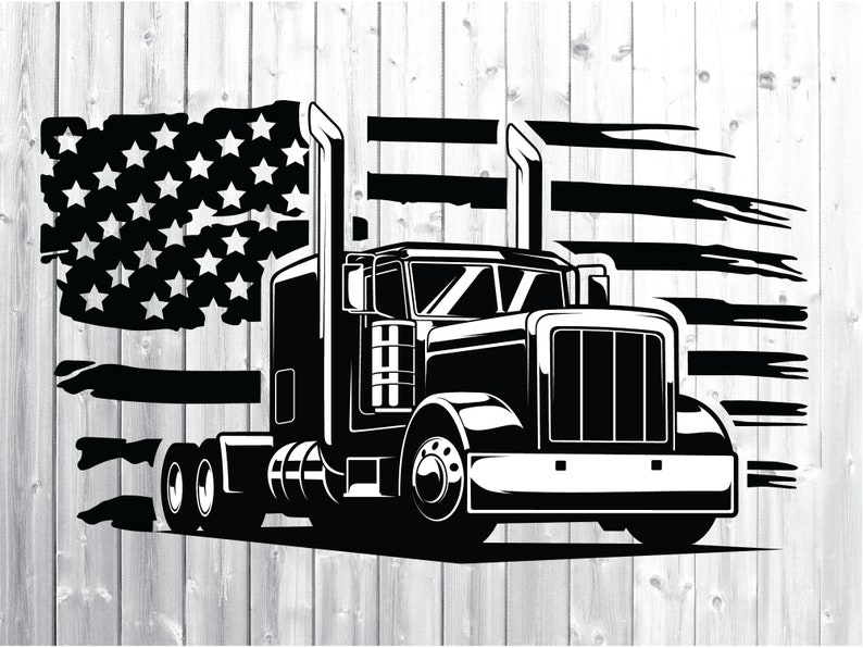 Free Free 95 American Flag Semi Truck Svg SVG PNG EPS DXF File
